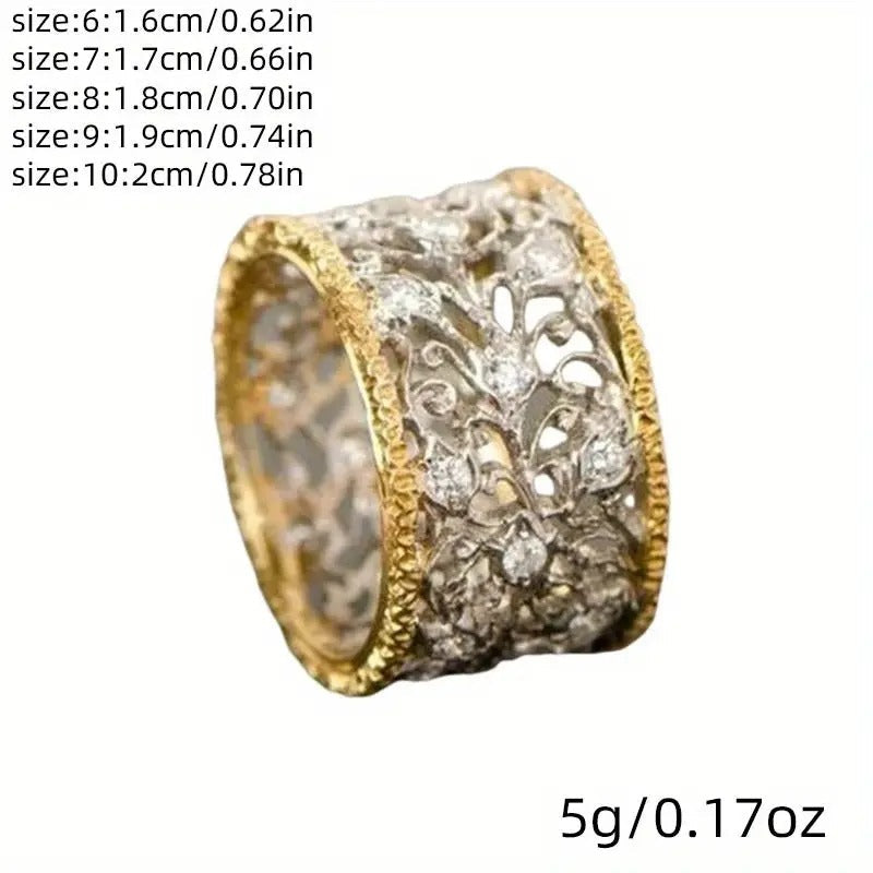 Mika - Vintage Cubic Zirconia Ivy Ring